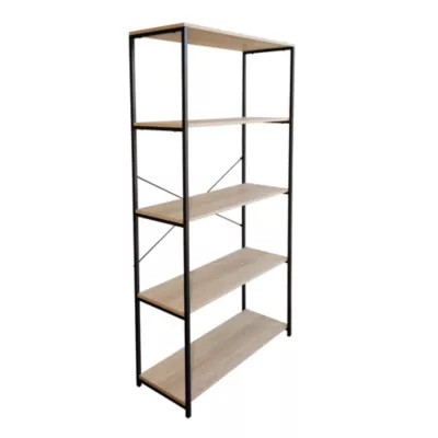 Étagère de rangement 5 niveaux métal et effet bois Box & Beyond