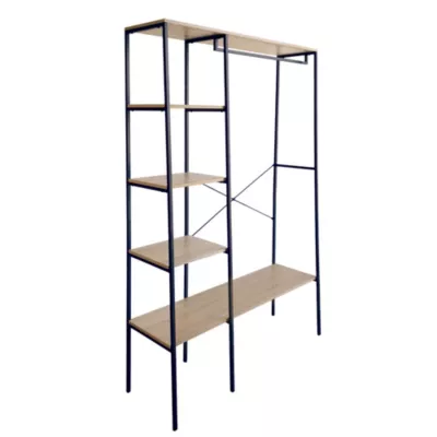 Étagère de rangement style industriel Napari 4 cases bois et métal H. 190 x L. 116,4 cm