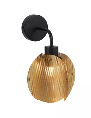 Applique murale métal doré E27 60W Ø20cm, Jumell Jafi