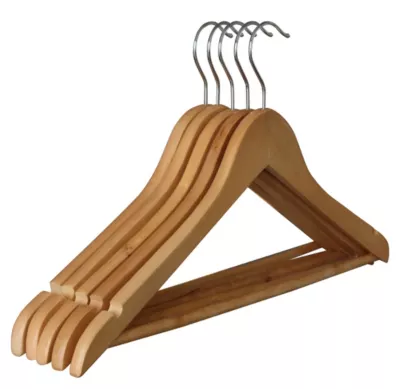 5 cintres en bois H.23 x L.44,5 x l.6 cm