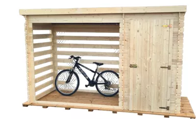 Abri bûcher Habrita bois monopente surface totale 4,01m²