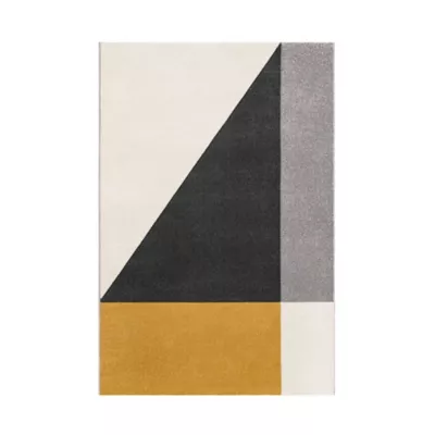 Tapis géométrique Sarah 100 x 150 cm jaune
