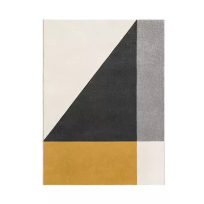 Tapis géométrique Sarah 150 x 200 cm jaune