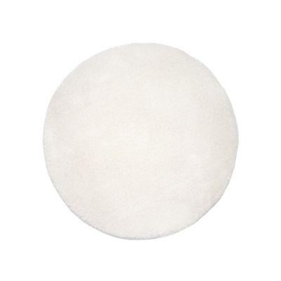 Tapis rond microfibre Markky ⌀120 cm blanc