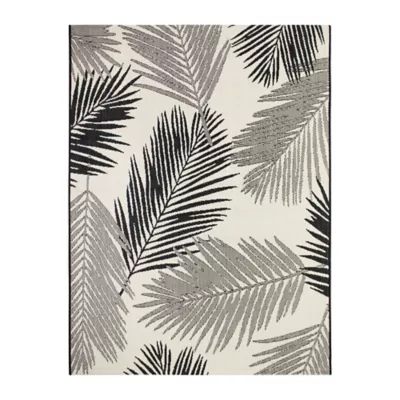 Tapis Lisa L.200 x l.150 cm noir, blanc, gris