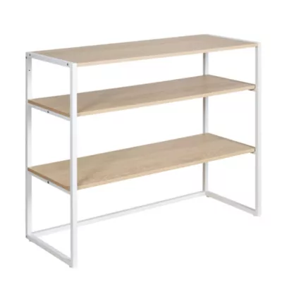 Portant à vêtements sous combles en bois et métal blanc 3 étagères Homesight Kadra l. 100 cm