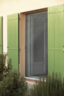 Moustiquaire de porte latérale en aluminium blanc Kocoon 140 x h.230 cm