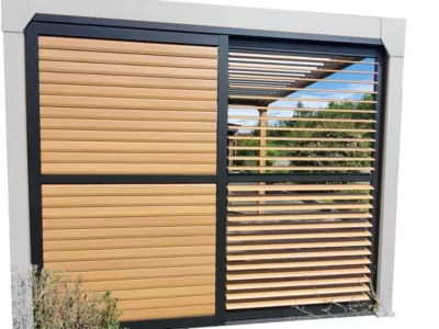 Panneau coulissant pour pergola Green Outside 3m bois vendu par 2