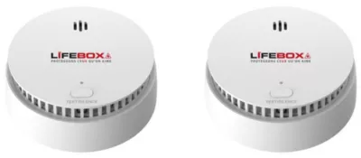 Détecteur de fumée Lifebox 10 ans interconnectable, 2 pièces