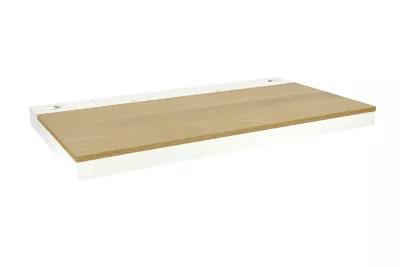 Bureau mural scandinave en métal blanc et bois l. 65 cm Homesight Hang