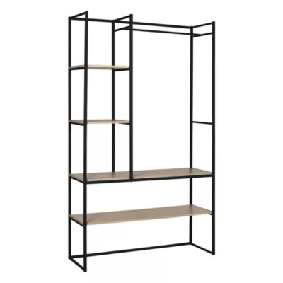 Portant à vêtements modulable en bois et métal noir Homesight Pharell l. 120 cm