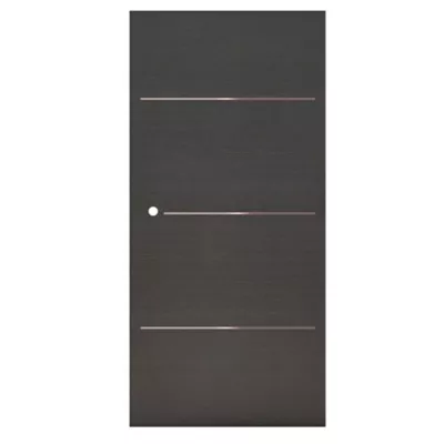 Porte coulissante Triaconta grise H.204 x l.73 cm