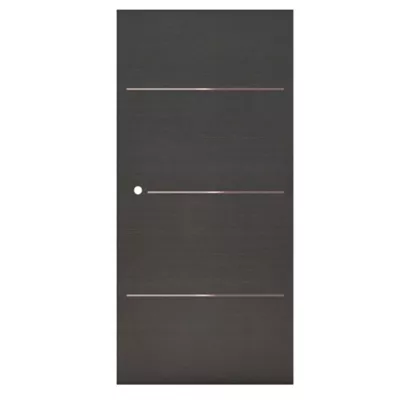Porte coulissante Triaconta grise H.204 x l.93 cm