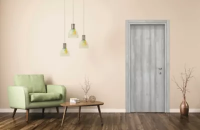 Bloc-porte Exmoor gris H.204 x l.73 cm, poussant gauche
