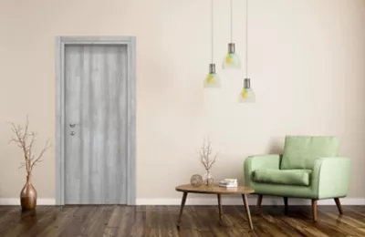 Bloc-porte Exmoor gris H.204 x l.83 cm, poussant droit