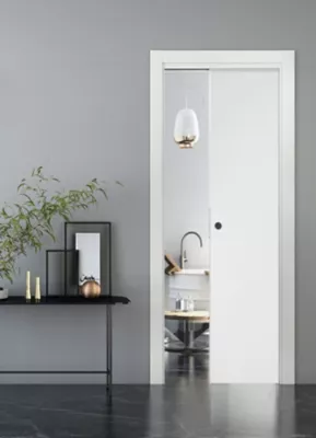 Porte coulissante Summa blanchi H.204 x l.73 cm