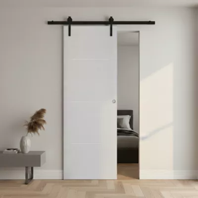 Porte coulissante Triaconta blanchi H.204 x l.73 cm