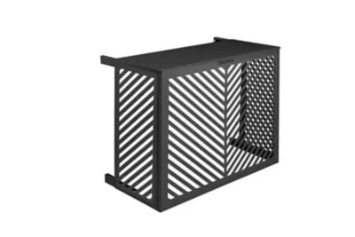 Cache-climatiseur Végétal anthracite 102 x 107 cm