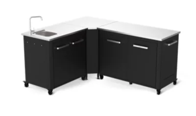 Cuisine extérieure modules 120 cm + évier 90 cm avec angle Cozze