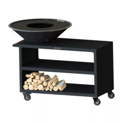 Brasero Pontaillac 88 Ø.84 x H.103 cm noir Oyat