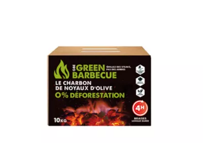Charbon noyaux d'olives GreenBarbecue 10kg
