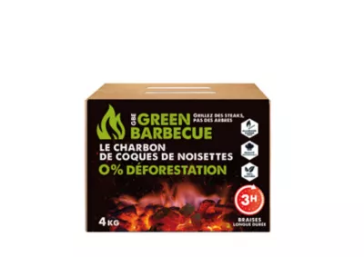 Charbon coque de noisettes GreenBarbecue 4kg