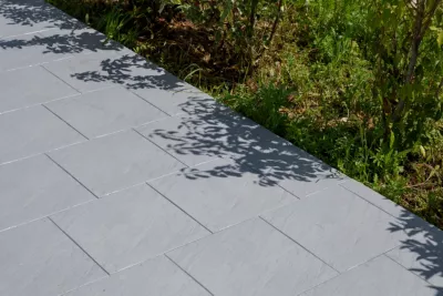 Dalle de terrasse clipsable effet pierre L.39 x l.39 cm, ép.38 mm