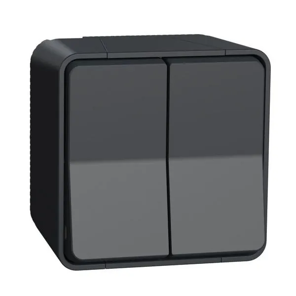 VA ET VIENT DOUBLE COMP.IP55 GRIS MUR35022