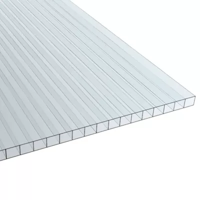 Plaque polycarbonate transparent 200 x 100 cm, ép. 10mm (vendue à la plaque)