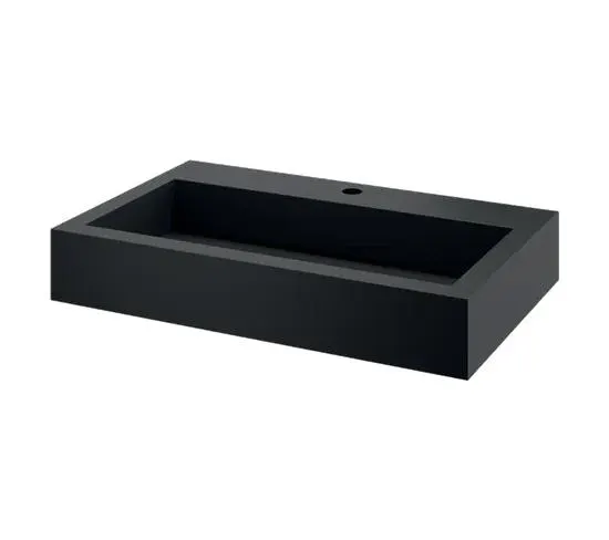 LAVABO AQUEDUTO MUR/TROU NOIR MAT 121150BK
