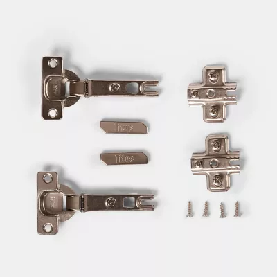 Charnière façade Titus 110° GoodHome métal H. 1,8 cm x L. 10,7 cm vendue par 2
