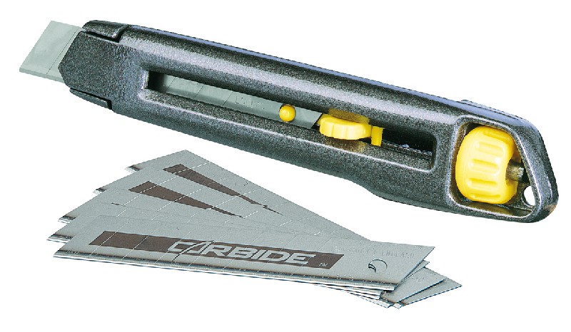 Cutter Interlock 18 mm - système InterLock de blocage de la lame pour prévenir le soulèvement de la lame + 5 lames Carbide offertes
