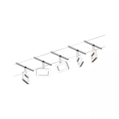 Kit cable wire LED système frame IP20 5x4,8W GU5,3 L.100 x l.10,4 x H.13 cm Paulmann blanc dépoli