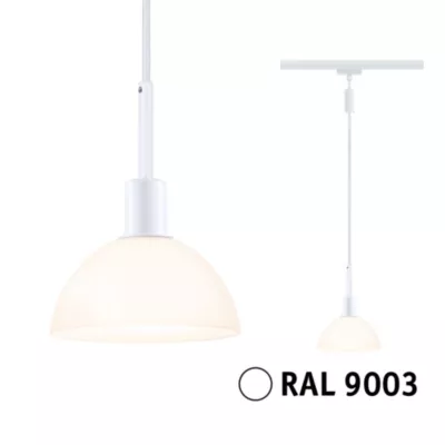 Suspension sur rail Sarrasani blanc Urail Ø.14 x H.140,5cm IP20 E14 20W dimmable Paulmann
