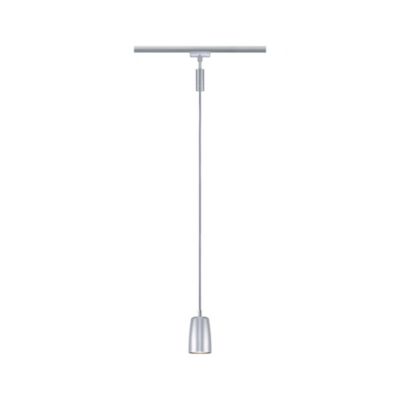Suspension sur rail Cover gris chromé mat URail IP20 GU10 10W Ø.6,5 x H.122,3cm Paulmann