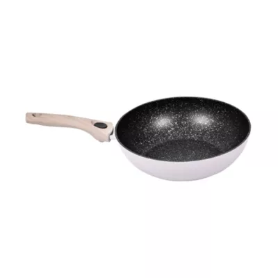 Wok en aluminium lilas H. 13,5 x L. 29 cm Durandal Equilibre Céramique
