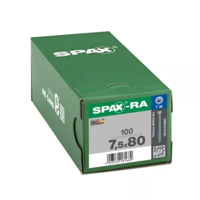 Vis d'ancrage de cadre Spax Wirox 7,5 x 80 mm - 100 pièces