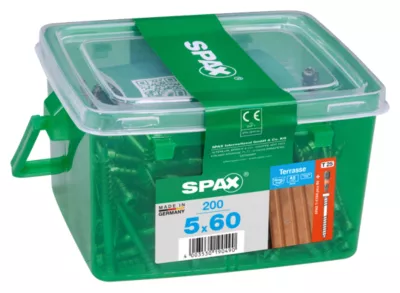 Vis terrasse tête cylindrique torx Spax 5x60 - 200 pièces