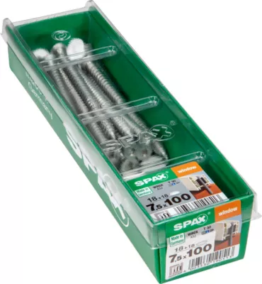 Vis pour chassis pvc Spax 7,5 x100mm - 18 pièces