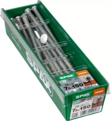 Vis pour chassis pvc Spax 7.5 X150mm - 18 pièces