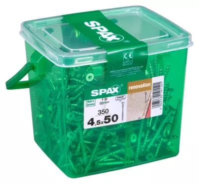 Vis rénov torx Wirox Spax 4,5x50mm - 350 pièces