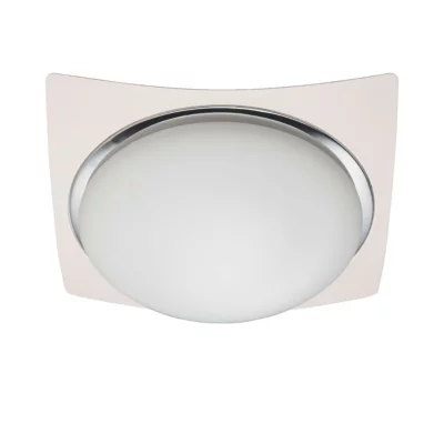 Plafonnier blanc et chrome Magnolia E27 40W