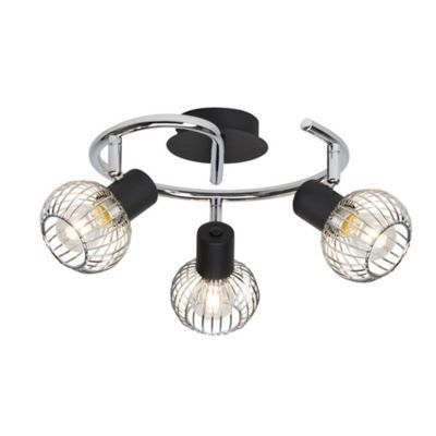 Plafonnier Brillant Evana métal noir 40 W