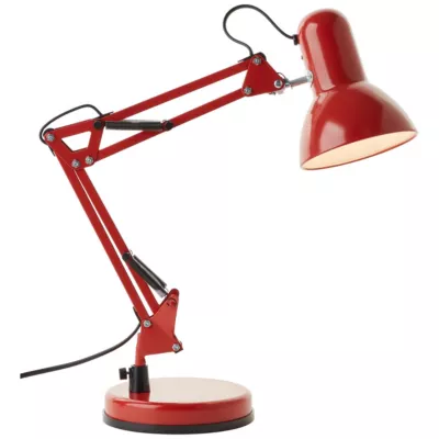 Lampe de bureau Henry E27 IP20 28W 40 X 50 cm Brillant métal rouge