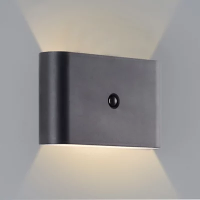 Applique LED magnétique d'extérieur à détecteur de mouvement rechargeable Xino noir IP44 330lm 3W Brilliant