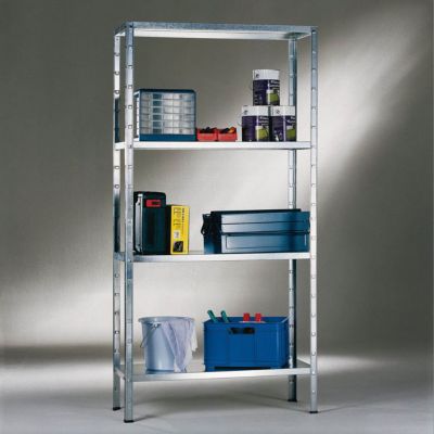 Étagère galva 4 tablettes L.120 x H.190 x P.40 cm