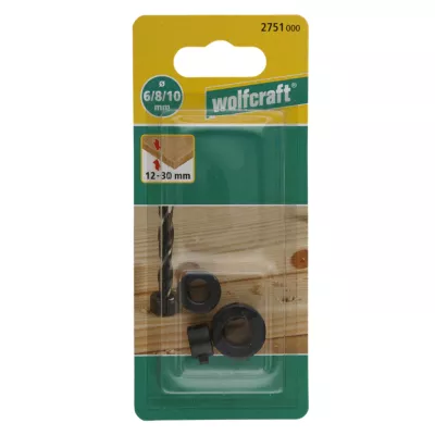 3 butées de profondeur Wolfcraft ø6/8/10 mm