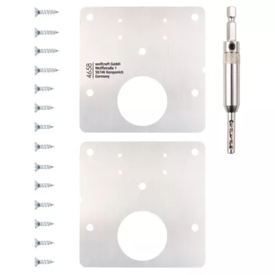 Kit de réparation de réparation charnière de porte 17 pièces Wolfcraft 4658000