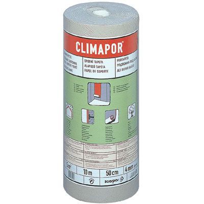 Rouleau isolant polystyrène expansé + carton Climapor 10 x 0,5 m, ép.4 mm