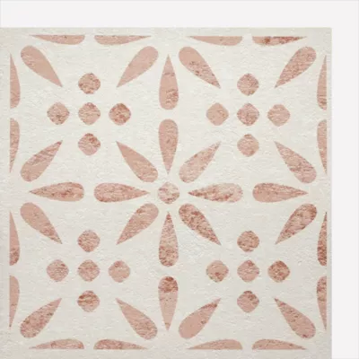 Dalle adhésive murale Wall Tiles DC FIX Carreaux de ciment fleurs vintage L.30,5 x l.30,5 cm vendue par 6 pièces